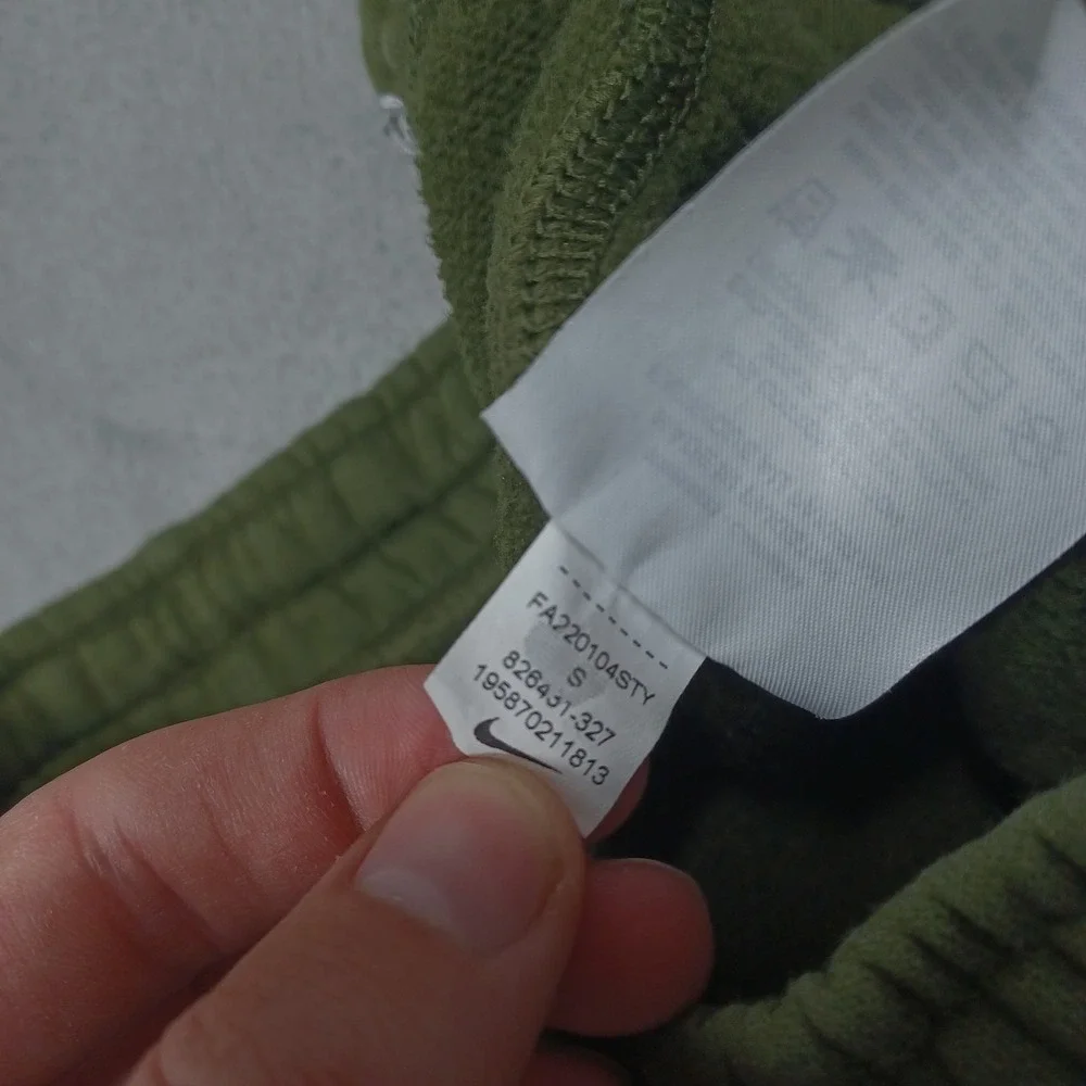 Nike Pants Mens Small Green Fleece Casual Activewear Sweatpants‎ Joggers